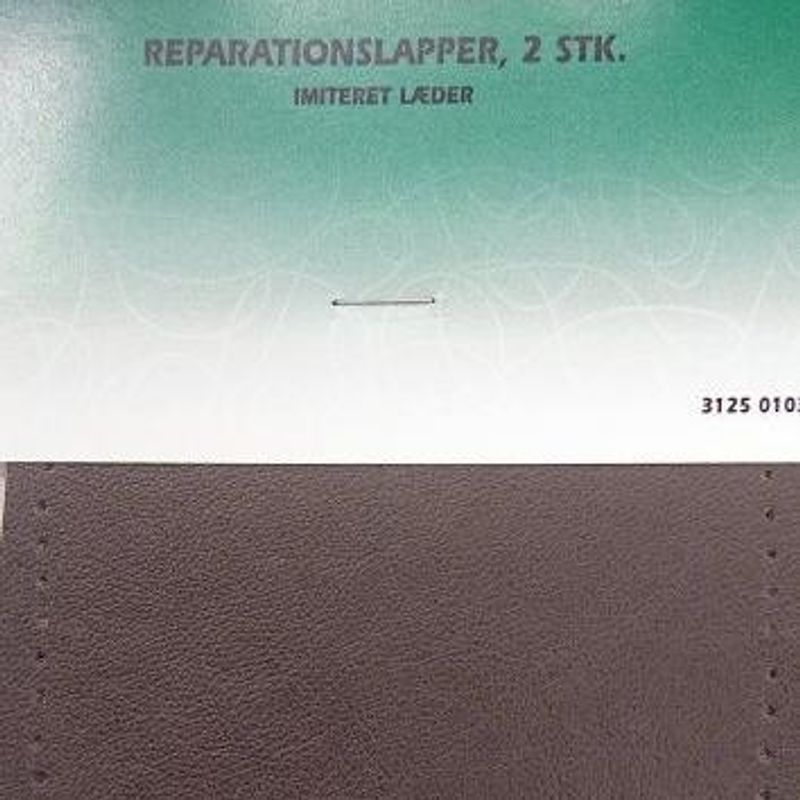 Oval reparasjonslapper  -imitert skinn - 2 st. grå - til å sy på