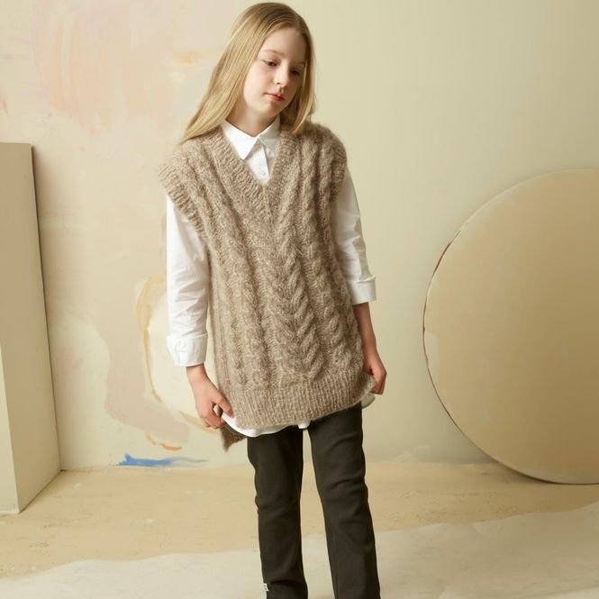 Hovedbilde Novas flettevest barn oppskrift