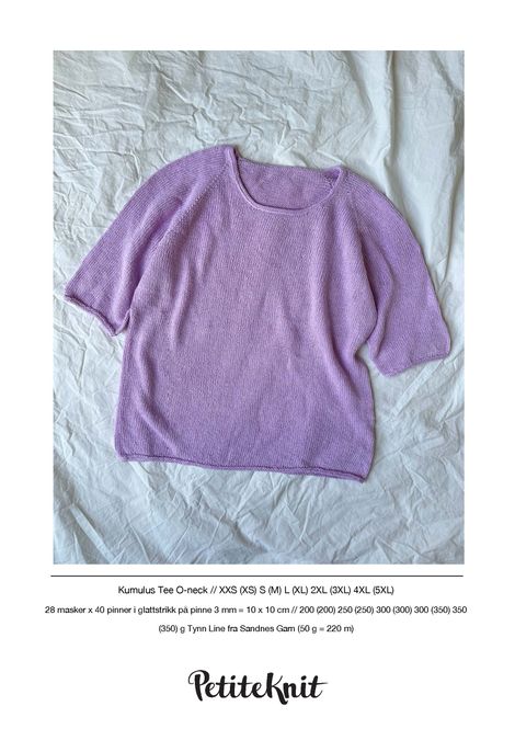 Hovedbilde PK-246 Cumulus Tee O-neck oppskrift