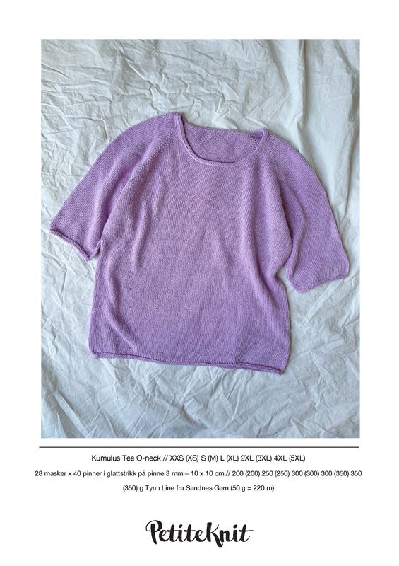 PK-246 Cumulus Tee O-neck oppskrift
