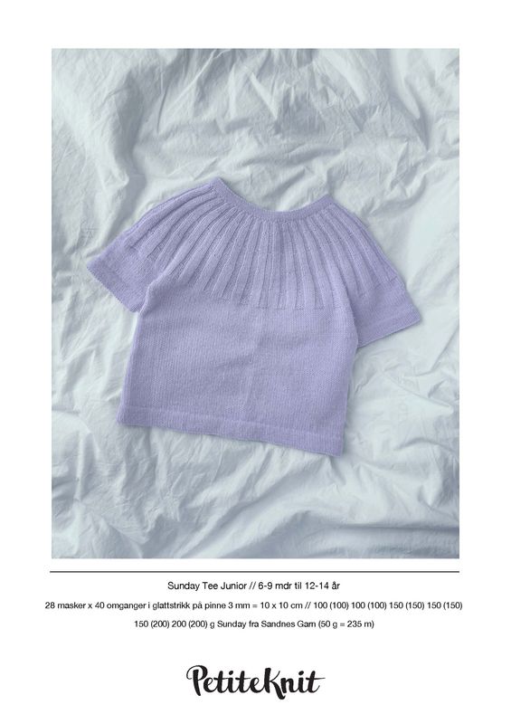 PK-253  Sunday Tee Junior oppskrift