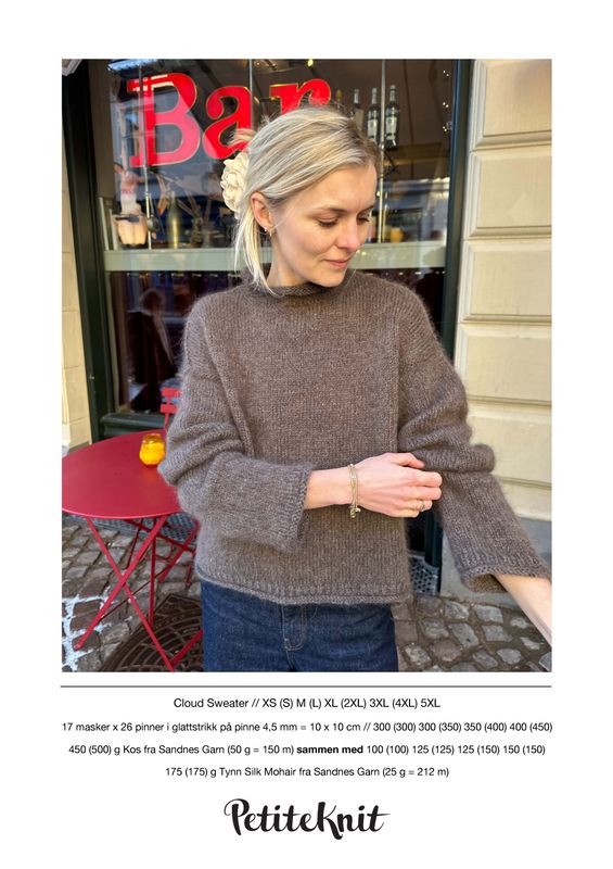 PK-229  PetiteKnit Cloud Sweater oppskrift