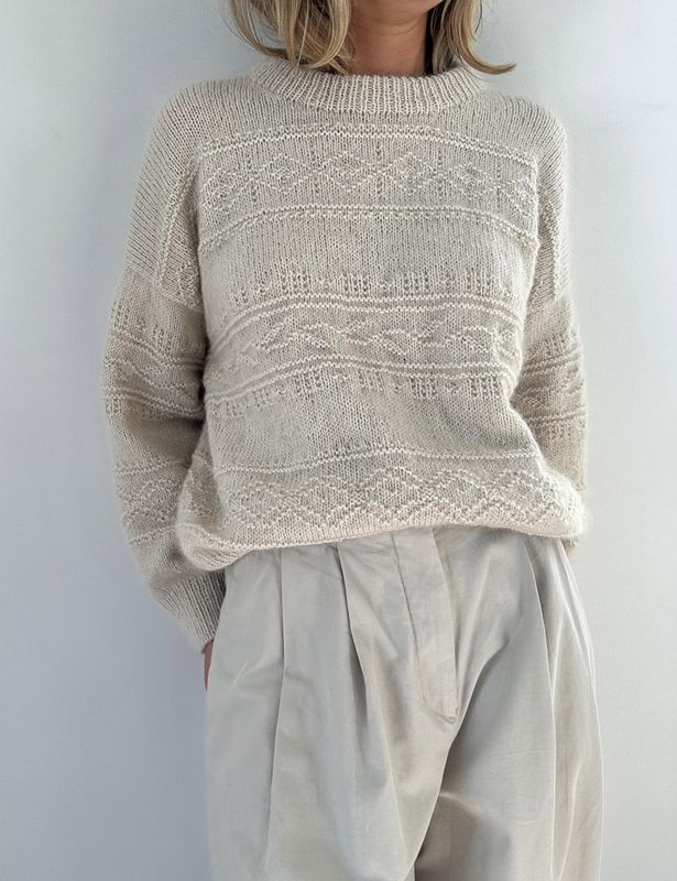 Porcelain Damask Sweater