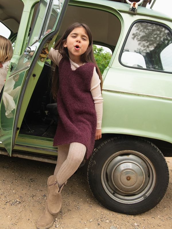 Meadow Dress junior (burgunder)