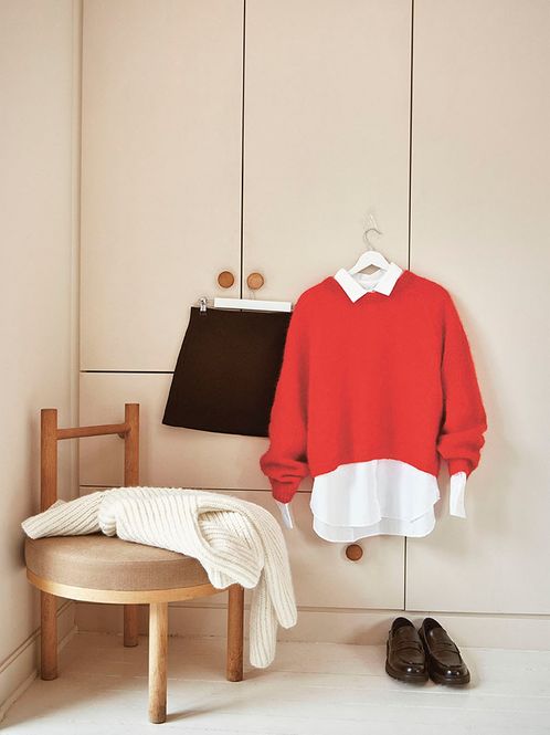 Hovedbilde Debutant sweater (ensfarget/nedenfra og opp)